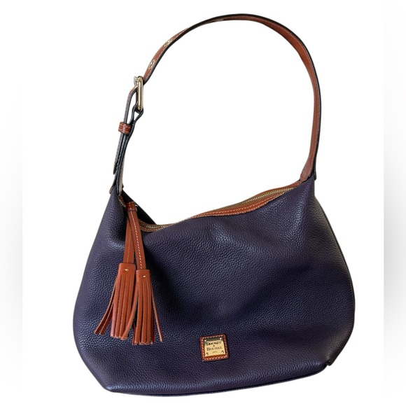 Dooney & Bourke Handbag, Pebble Grain Paige Sac Shoulder Bag - Plum - Picture 2 of 13